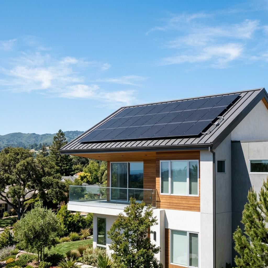 Residential rooftop solar installation