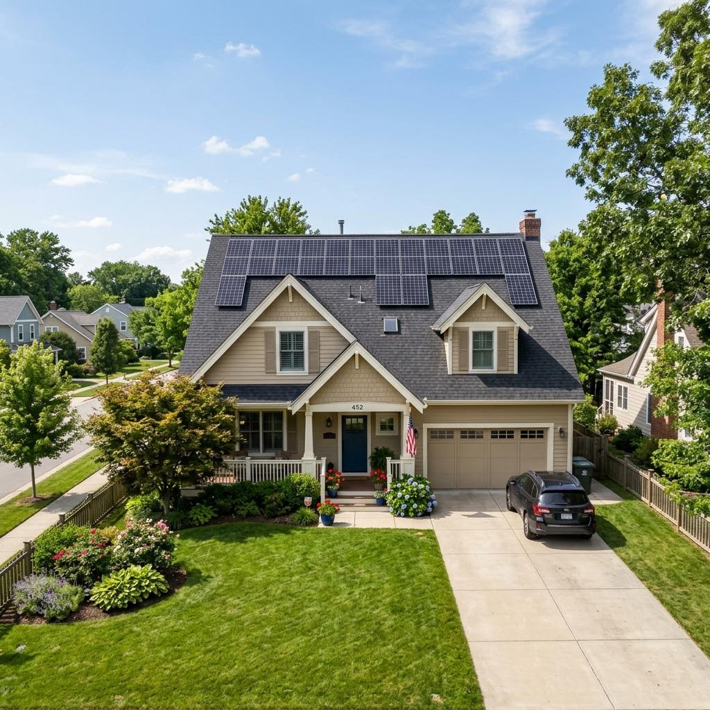 Suburban house solar array